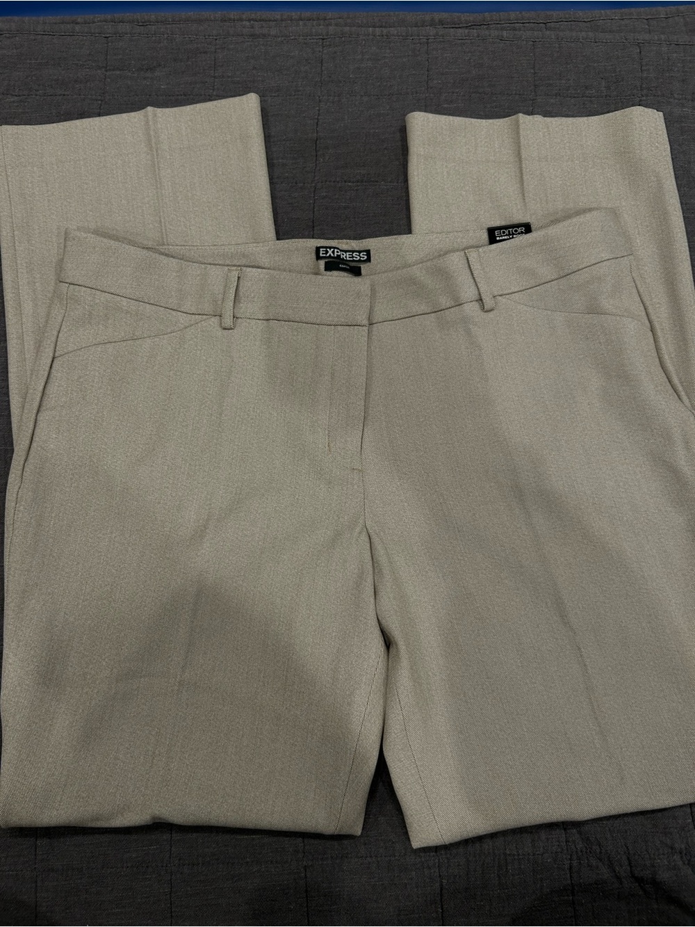 Express Barley Boot Cut Editor Dress Pants in Light Tan